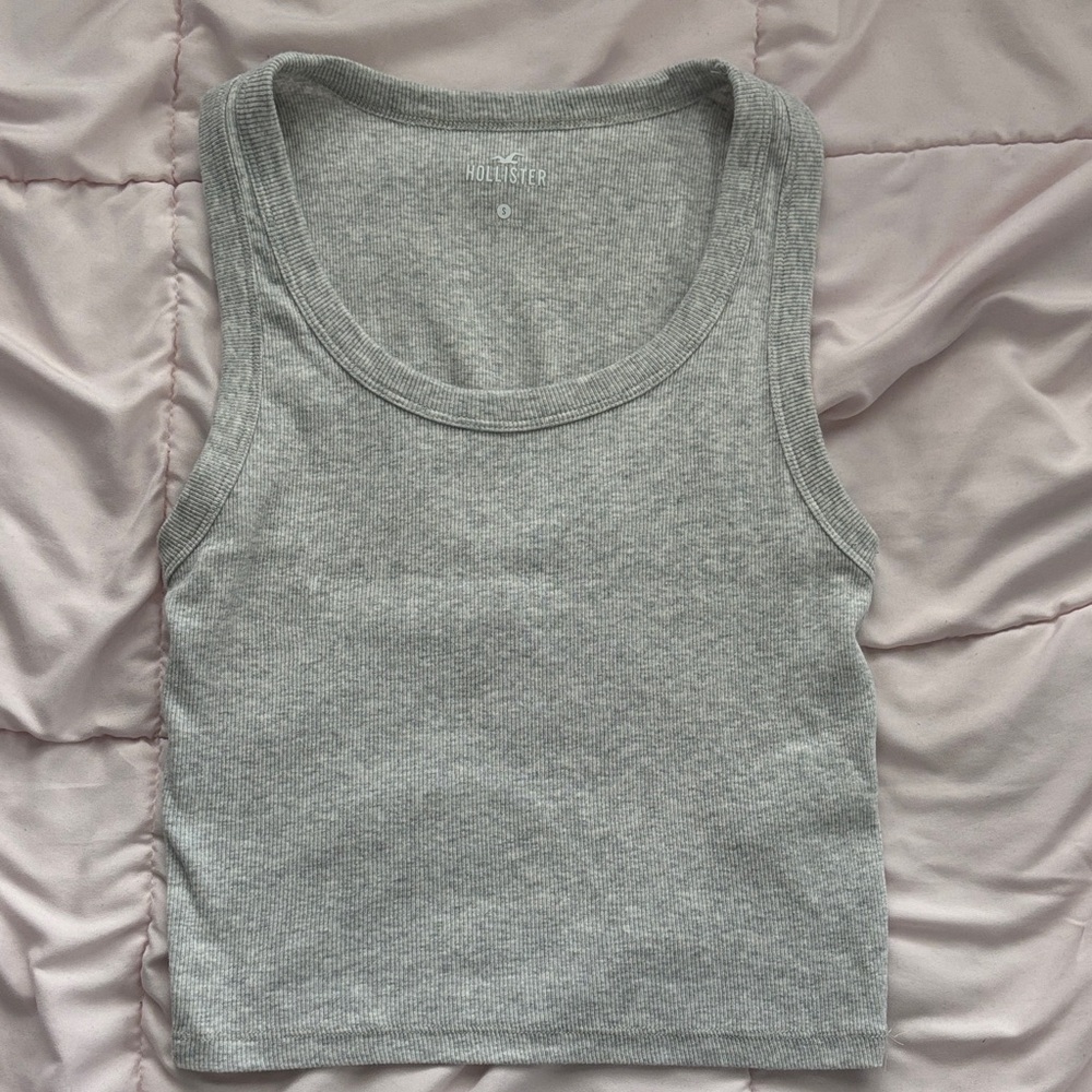 Hollister Light Gray Ribbed Tank